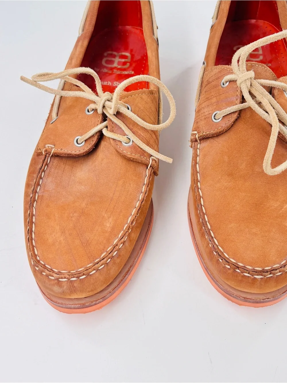 Allen Edmonds South Shore Tan Boat Shoes 10.5D